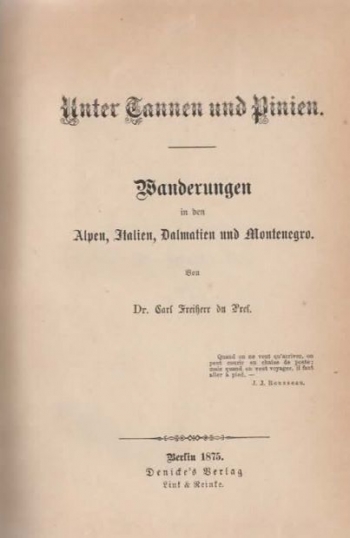 Prel Carl, Freiherr: Türkische Skizzen. Erster Band. Türkische Fahrten. / Zweiter Band. Türkische Schattenrisse